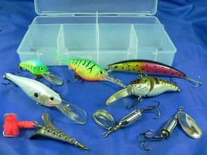 Kit cucchiaini & minnow Martin Rapala, Mann's, River2sea, storm +box antiurto K4 - Picture 1 of 1