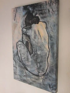Azul Desnudo Picasso reproducción arte pintura al óleo 30x20 marco decoración disponible - Imagen 1 de 6