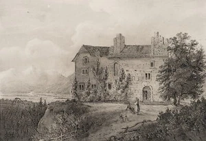 J. MÖSSMER (1780-1845), Schloss Habsburg im Aargau, um 1820, Galvanographie - Bild 1 von 5