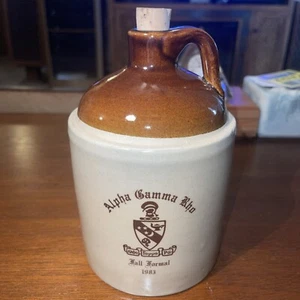 Rare Stoneware Jug Alpha Gamma Rho Fall Formal 1983 Ex.Cond - Picture 1 of 7