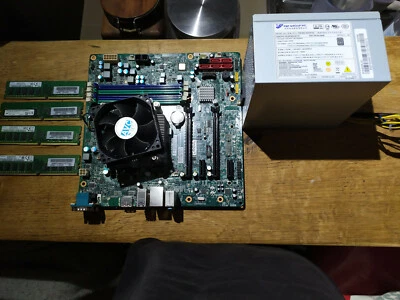 Kit carte mère server LENOVO IQ1X0MS THINKCENTRE +64GB ram ECC+XEON 1225V5+ALIM  - Photo 1/4