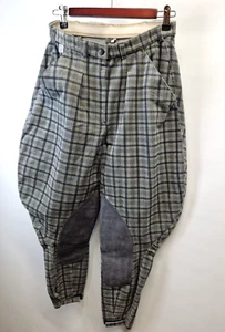 ELHO Reithose Dressurreithose Karo Cord Damen 42 W 29" grau S - Bild 1 von 9