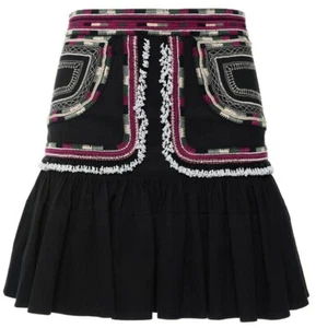 Isabel Marant Embroidered Cotton Twill Shad Skirt SZ 38 = US S - NWOT RT$955 +Tx - Picture 1 of 7