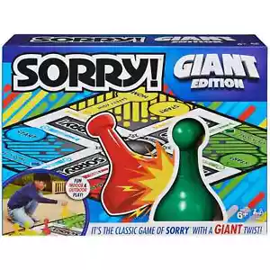 Hasbro Gaming SORRY GIANT EDITION Board Game Indoor Outdoor Brand New Sealed NIB - Picture 1 of 24