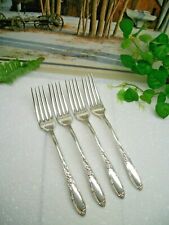 4  Oneida Wm A Rogers  CHATEAU  Silverplate 7 1/4"  Small Dinner Forks 1934