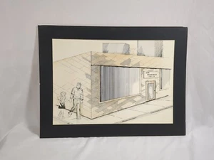 Feder und Tusche Zeichnung San Francisco Flor'L Co. Signierte Linie Realismus Moderne Kunst - Bild 1 von 10
