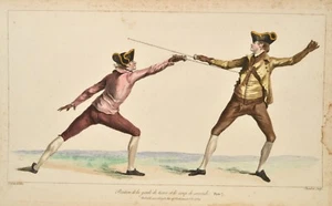 Angelo 1763 L'Ecole des Armes Fechten Fencing Escrime Plate 7 Original antique - Picture 1 of 8