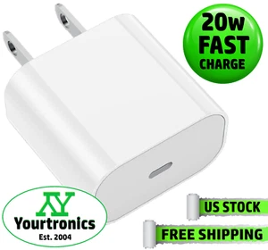 Chargeur rapide 20 W PD type C chargeur mural pour iPhone 14 13 12 11 X XS XR en gros - Photo 1 sur 8