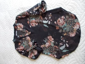 Romantische Festliche Dame Marken Bluse XS geblumt Schwarz durchsichtig - Bild 1 von 6