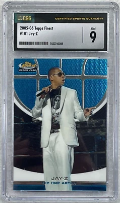 2005-06 Topps Finest Blue #101 Jay-Z RC ROOKIE Individually #188/599 CSG 9 MINT - Image 1 of 4