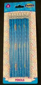 Peeps - Pencils - 8 Pieces - Blue - Wooden Pencils - Picture 1 of 4