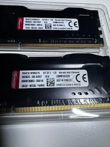 HyperX FURY Black 16GB (2x8GB) 2133MHz DDR4 CL14 DIMM Desktop RAM Kit HX421C14 - Picture 1 of 3