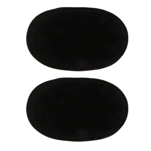 Schwarze Wildleder Stoff Oval Ellenbogen Knie nähen auf Patches Reparatur - Bild 1 von 3