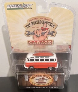 Greenlight 1:64 Car 1964 Volkswagon Samba Bus Van w/ Surf Boards Busted Knuckle - Picture 1 of 4