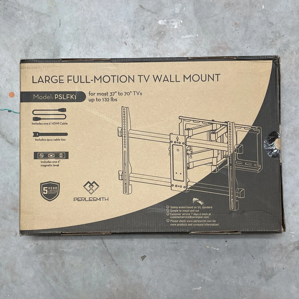 Soporte de pared para TV PERLESMITH PSLFK1 37"" a 70"" - negro Foto 1 de 1