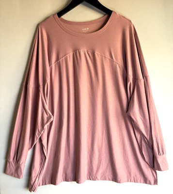 Old Navy Womens Go-Dry Super Soft Dusty Rose Pink Long Sleeve Shirt Size 2X - Image 1 of 4