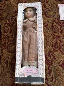 Lotus Moon Porcelain Doll Tan Dress The Rose Collection Stand Blonde Hair - Picture 1 of 16