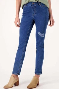 Denim & Co. Canyon Retreat Easy Stretch Denim Jean Medium Wash - Picture 1 of 1