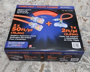 PRIME Outdoor Extension Cord, 50 Foot (Pack of 2) - Picture 1 of 5