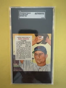 1954 Bob Lemon Redman Tobacco AL-15 Authentic - Picture 1 of 2