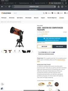 Celestron NexStar 8 SE Computerized Telescope With Deluxe Accessory Kit - Picture 1 of 5