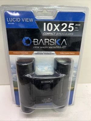 Barska Lucid View 10x 25mm Compact Binocular with Case AB10111 - Image 1 of 4