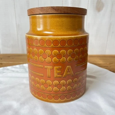 Vintage Hornsea Pottery Saffron Tea Canister. Medium  1976 - Image 1 of 4