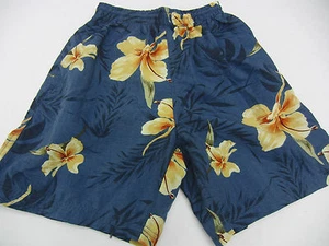 Wrangler Sport Swim Trunks Suit Shorts Blue & Yellow Youth Boy Small 8/10 - Picture 1 of 6