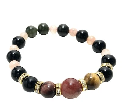 Pulsera de Piedra Chakra Estilo Boho Yoga Meditación Energía Sanación Piedras Naturales Foto 1 de 4