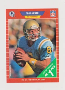 1989 Pro Set Football Troy Aikman #490 Nm/Mt Rookie Year Free Shipping! - Picture 1 of 2