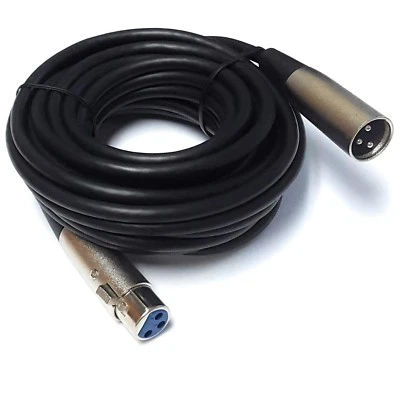 25ft - Shielded XLR Balanced Microphone Mic Pro Audio Cable Cord Male to Female - Image 1 of 4