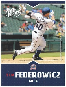 2019 Texas Rangers Dr. Pepper Tim Federowicz Postcard SGA Toldeo Mud Hens - Bild 1 von 1