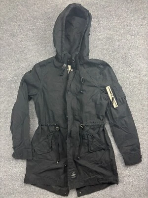 Alpha Industries Inc Diplomat Fishtail Parka Women's XS Black Black Hooded Zip - Image 1 of 4