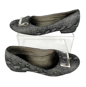 Aerosoles Ballet Flats 8 M Embossed Leather, Good Times 38.5 Comfort Shoes - Picture 1 of 6