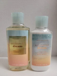 *2 Pack* Bath & Body Works MIDSUMMER DREAM Shower Gel & Body Lotion NEW - Picture 1 of 4