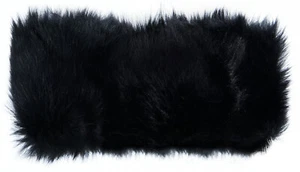 Ladies Black Toscana 100% Sheepskin Leather Headband - Picture 1 of 5