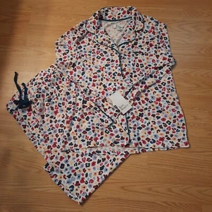 Kim Rogers Intimates Colorful Pajama Set Cotton Blend  Size S New With Tags - Picture 1 of 4