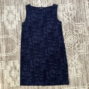 Vestido midi azul sin mangas Eileen Fisher línea A para mujer talla pequeña - Imagen 1 de 7