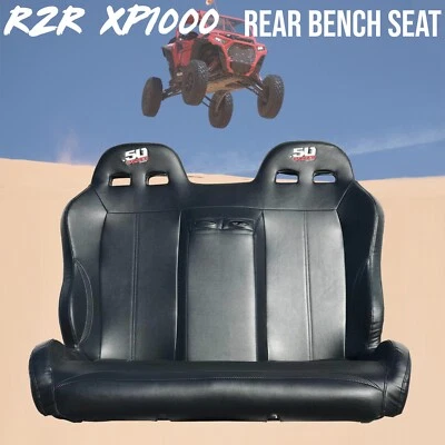 Custom Rear Bench Seat for Polaris RZR XP 1000 Turbo S 900 Mounts to stock Bases Foto 1 de 4