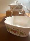 Corning Ware Pair of Two 1 Quart Square Casserole dishes w/lids 