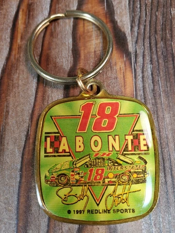 Bobby LaBonte #18 Nascar Vintage Keychain Key FOB Ring 1997 Vintage Cover