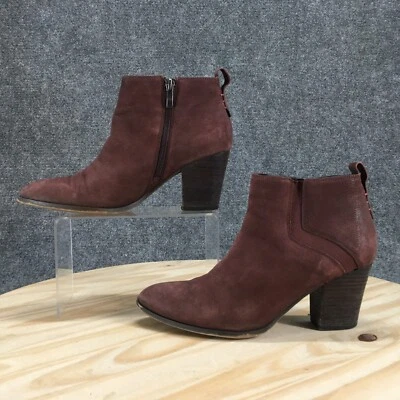 Franco Sarto Botas Mujer 8 M Atlas Botín al Tobillo Cuero Borgoña Punta Foto 1 de 4