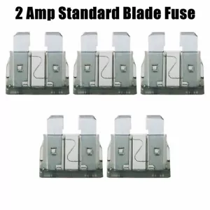 2A 100 Pack 2 AMP ATC/ATO STANDARD Regular FUSE BLADE CAR TRUCK BOAT MARINE RV - Picture 1 of 9