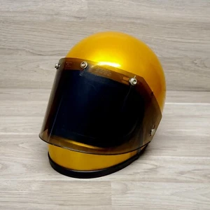 Ansi Motorcycle Helmet GOLD Visor Shield Unique Full Racing Auto Size Medium - Picture 1 of 11