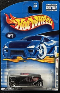 Hot Wheels #018 First Editions 3/36 Hooligan Flat Black Red Interior New - Picture 1 of 2