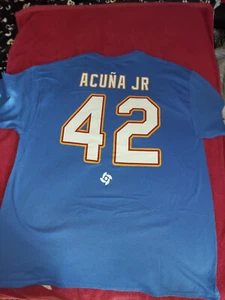 Venezuela Baseball T-Shirt WBC Ronald Acuna Jr #42 Legends Tee Mens XL Braves - Picture 1 of 9