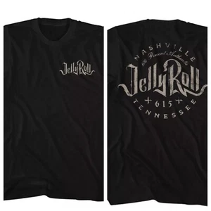 Jelly Roll T-Shirt Men's CMA AWARDS Country Music Two Sided New Black Cotton - Picture 1 of 5