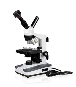 Microscopio compuesto de nivel elemental de doble vista, cámara digital para oculares de 2 MP - Imagen 1 de 7