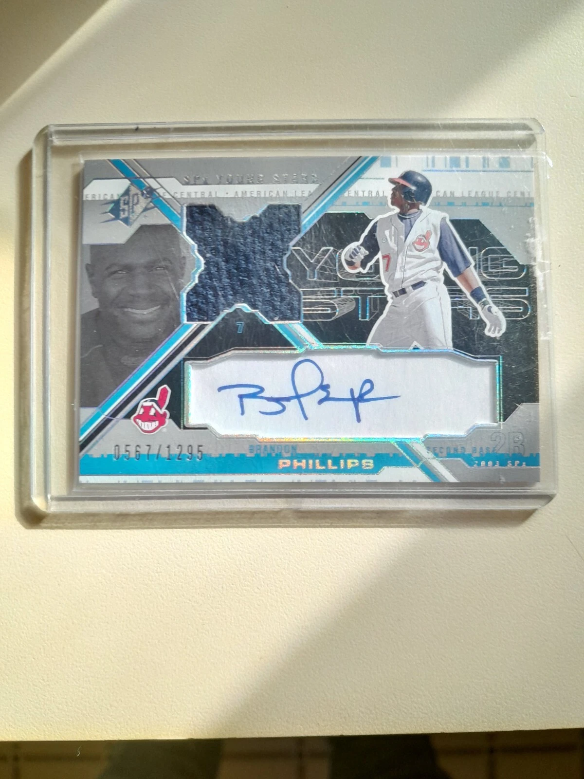 2003 SPx Young Stars Jersey /1295 Brandon Phillips #YS-BP Auto