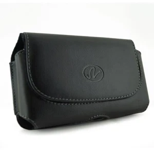 Black Horizontal Leather Holster Case Pouch For Samsung Galaxy Mega 6.3 - Picture 1 of 2